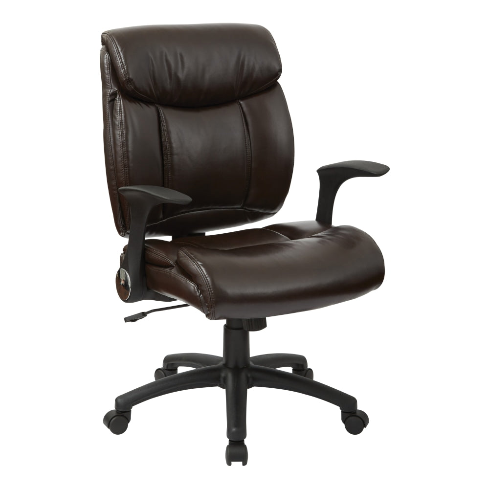Office Star Work Smart High-Back Chair, Chocolate/Black