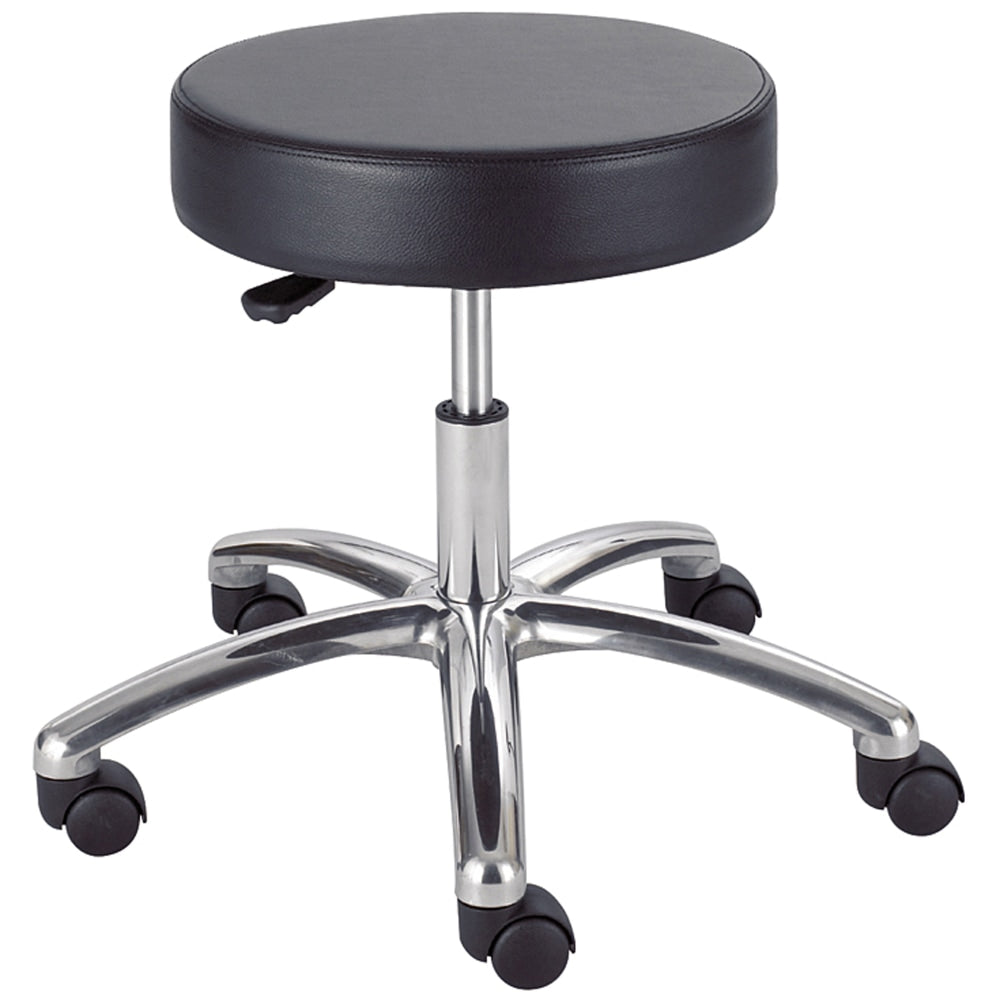 Safco Pneumatic-Lift Lab Stool Without Back, Black/Chrome