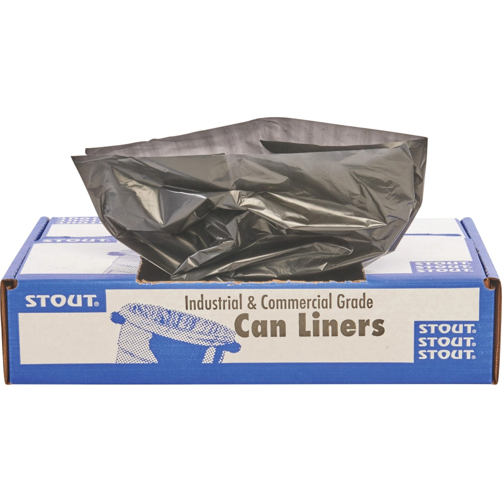 Stout  Trash Bags, 1.3-mil, 33 Gallons, 33in x 40in, Brown, Carton Of 100