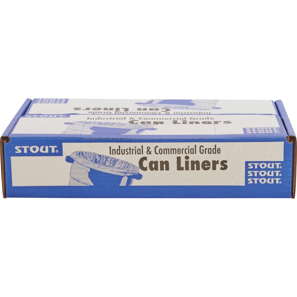 Stout 1.5-mil Trash Bags, 33 Gallons, 33in x 40in, Black/Brown, Carton Of 100