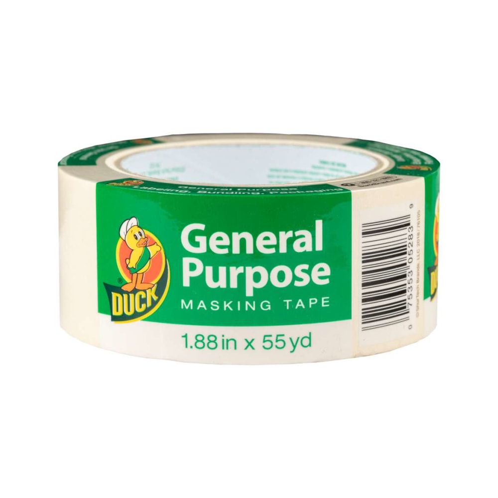 Duck Brand General Purpose Masking Tape, 1-15/16in x 55 Yd., Beige