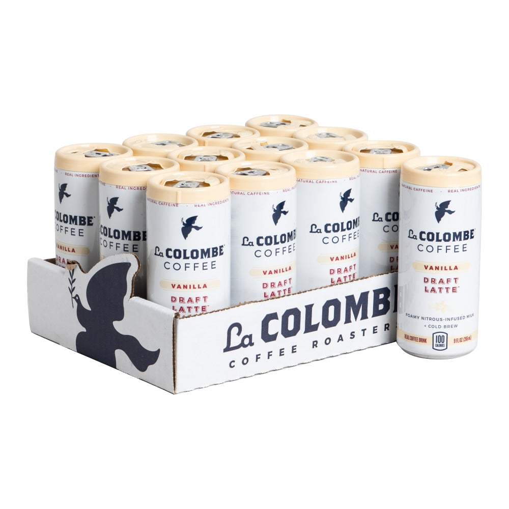 La Colombe Lattes, Vanilla Draft, 9 Oz Per Bag, Pack Of 12 Cans