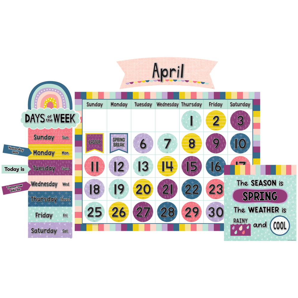 Teacher Created Resources Oh Happy Day 96-Piece Calendar Bulletin Board Set