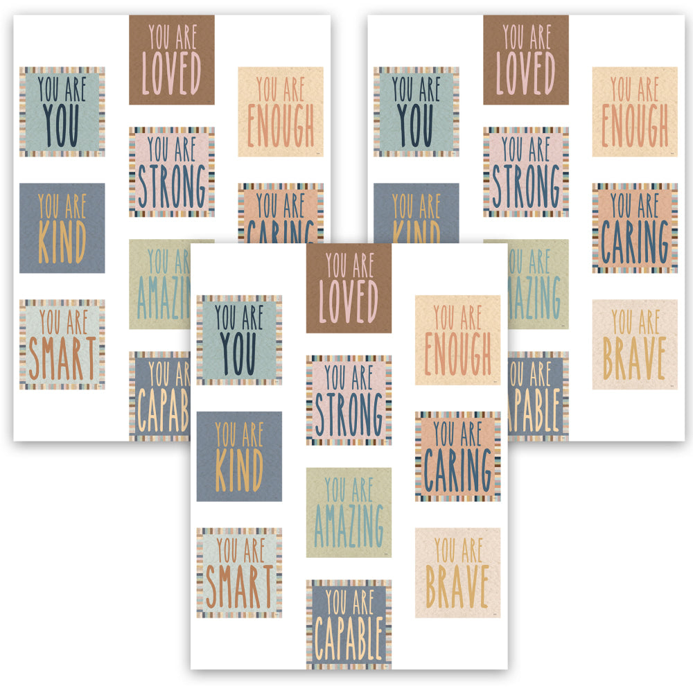 Teacher Created Resources Accents, Everyone is Welcome Positive Affirmations, 30 Pieces Per Pack, Set Of 3 Packs