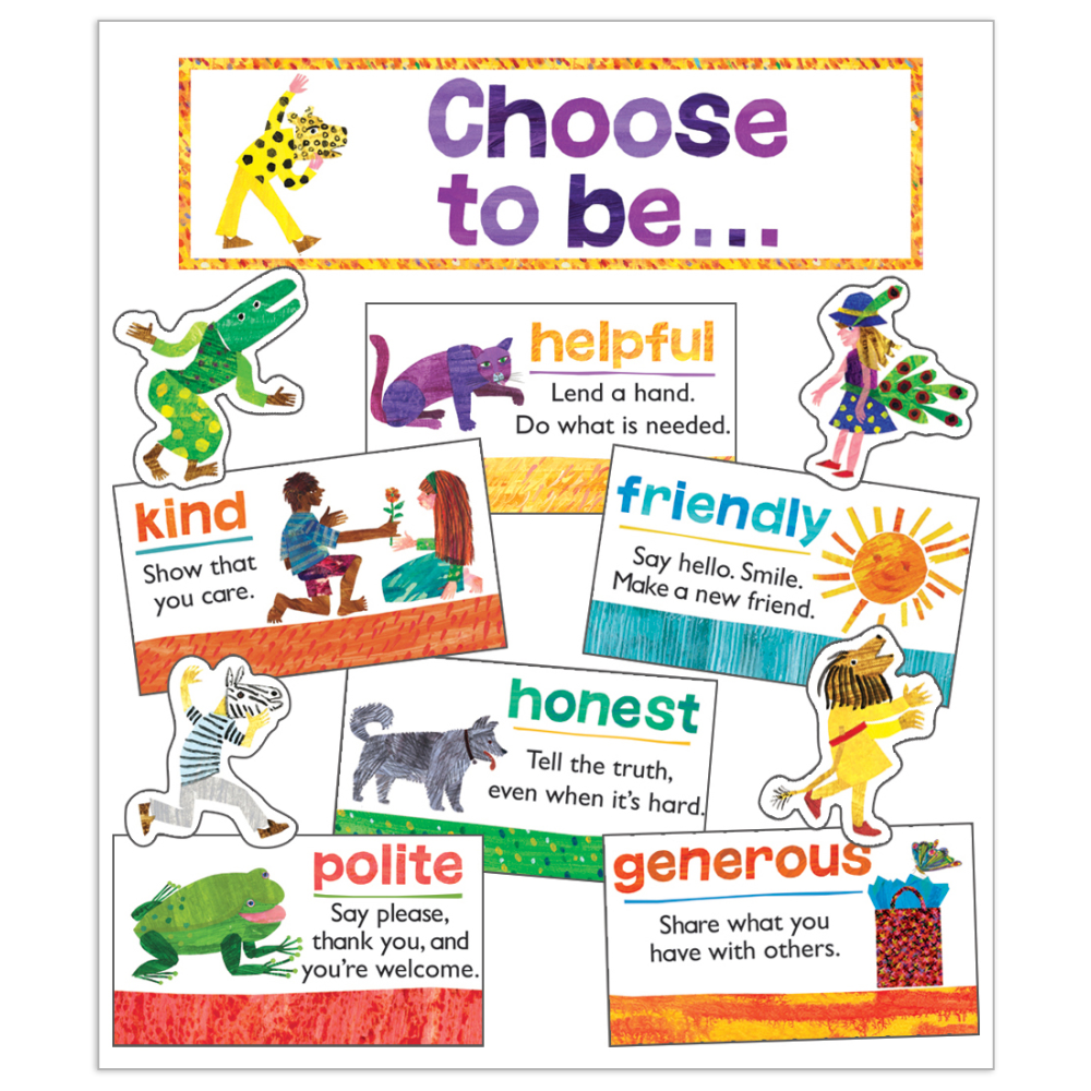 Carson-Dellosa World Of Eric Carle Positive Character Traits Mini Bulletin Board Set