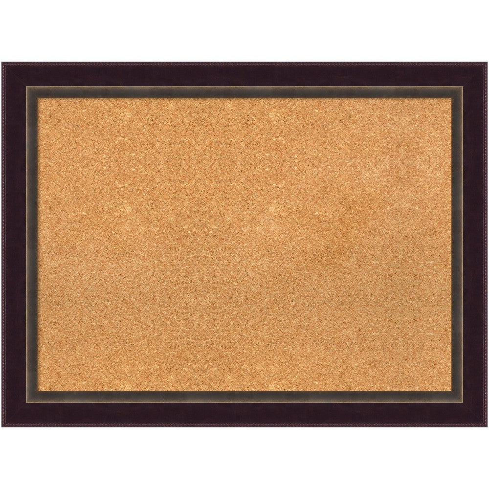 Amanti Art Cork Bulletin Board, 32in x 24in, Natural, Signore Bronze Wood Frame