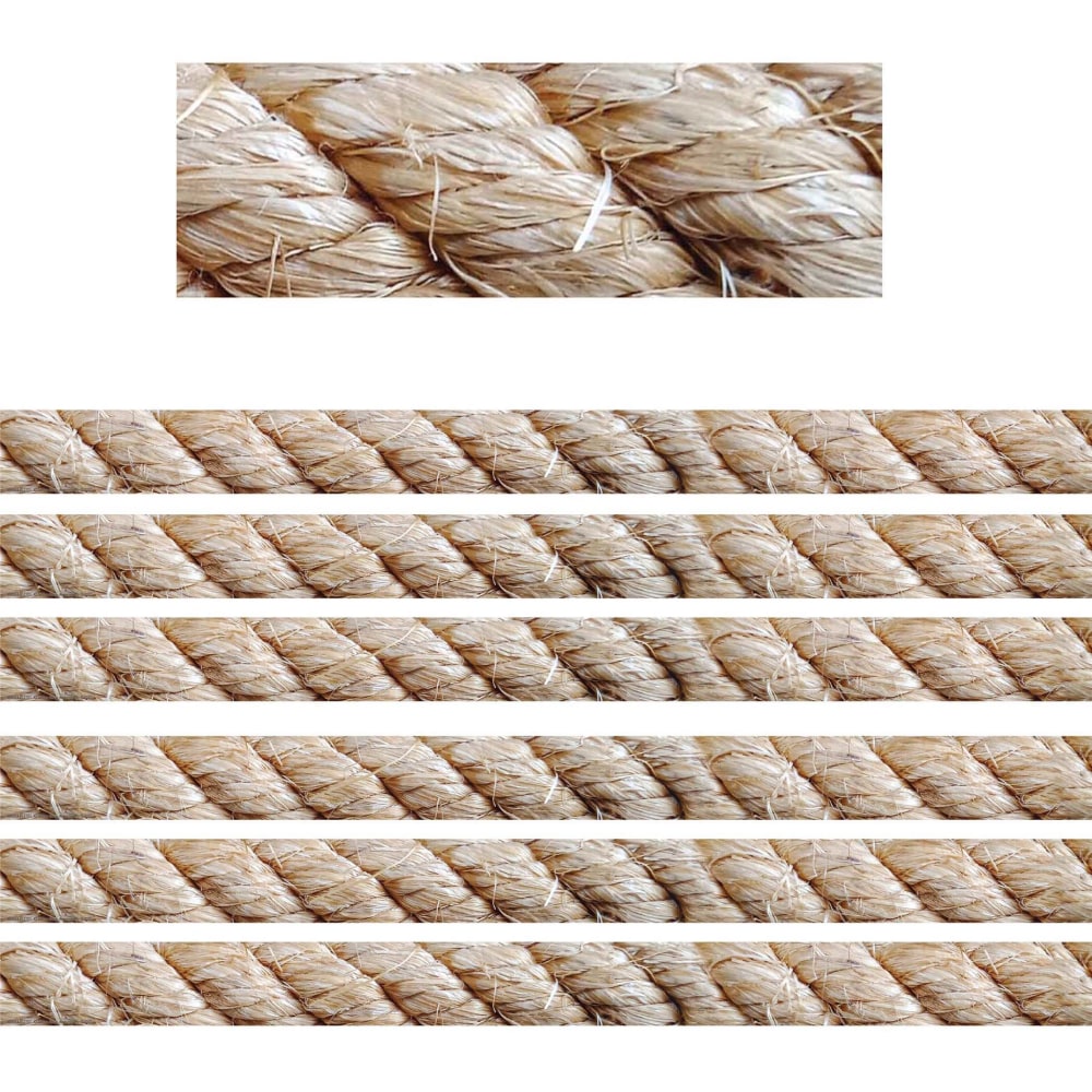 Eureka School Deco Trim, A Close-Knit Class Rope, 37' Per Pack, Set Of 6 Packs