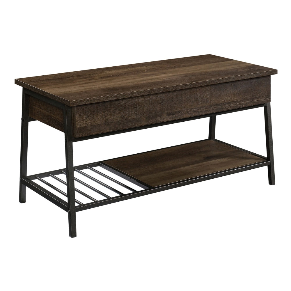 Sauder North Avenue Lift-Top Coffee Table, 18-1/8inH x 37inW x 17inD, Smoked Oak