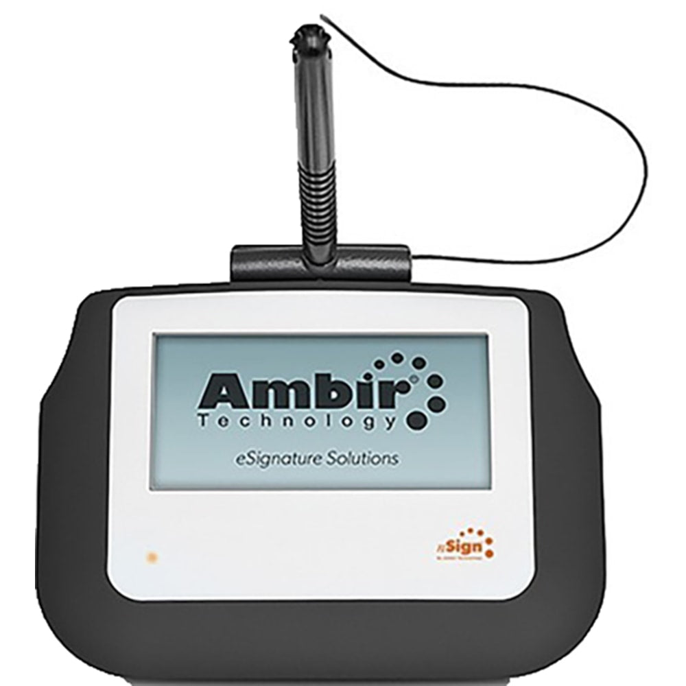 Ambir nSign 110 Signature Pad - Passive Stylus - Wired - 4in LCD - 320 x 160 - USB