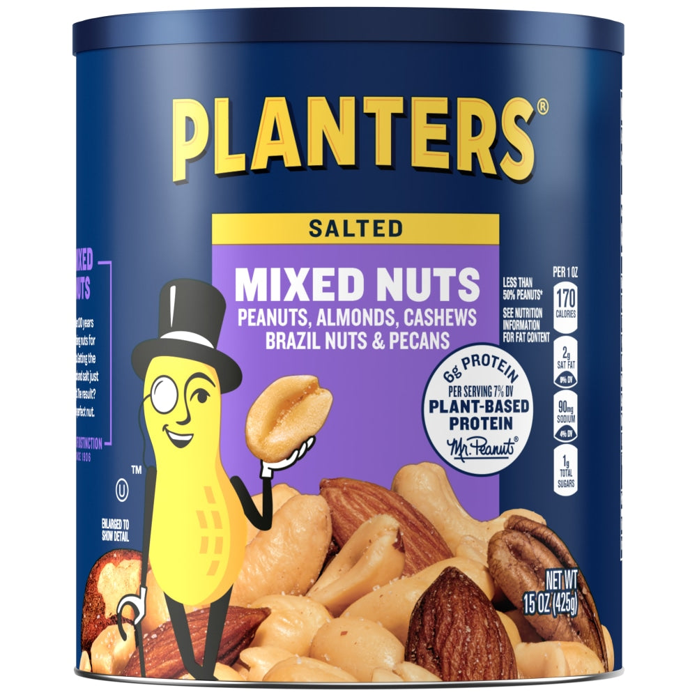Planters Mixed Nuts, 15 Oz Canister