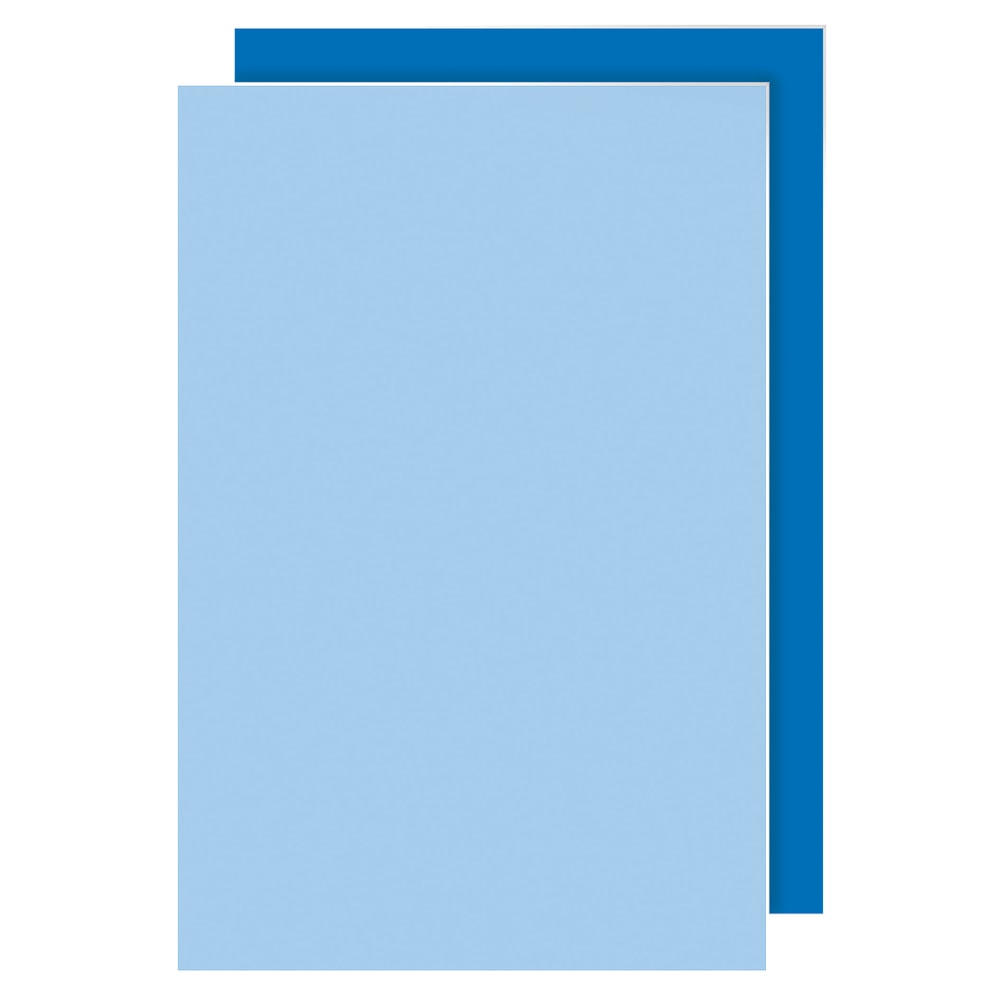 Office Depot Brand Dual Color Foam Board, 20in x 30in, Dark Blue & Sky Blue, Pack Of 2