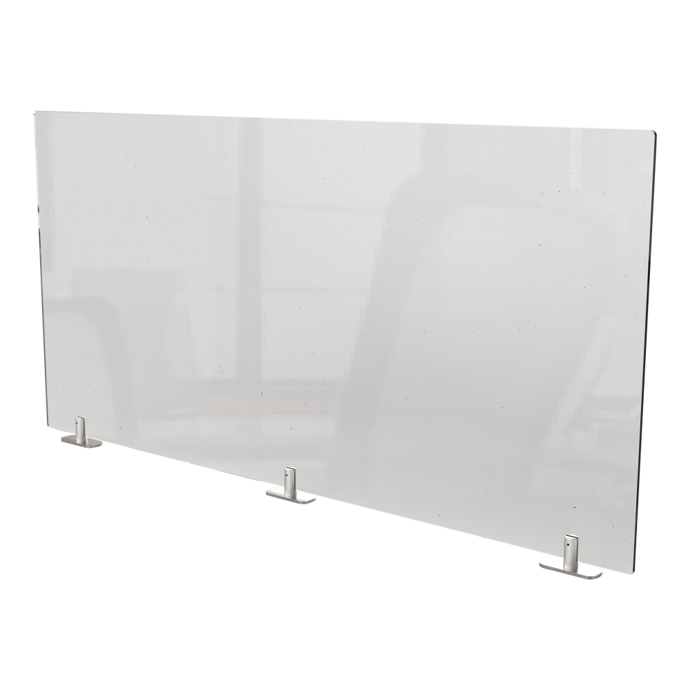 Ghent Partition Extender, With Tape, 18inH x 59inW x 1-1/2, Clear