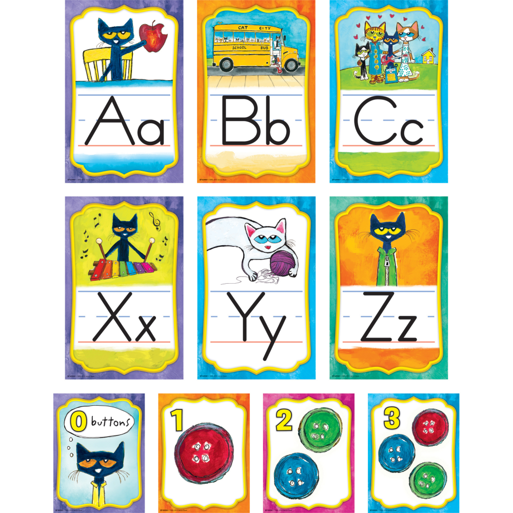 Edupress Pete The Cat Alphabet Bulletin Board Set, Multicolor