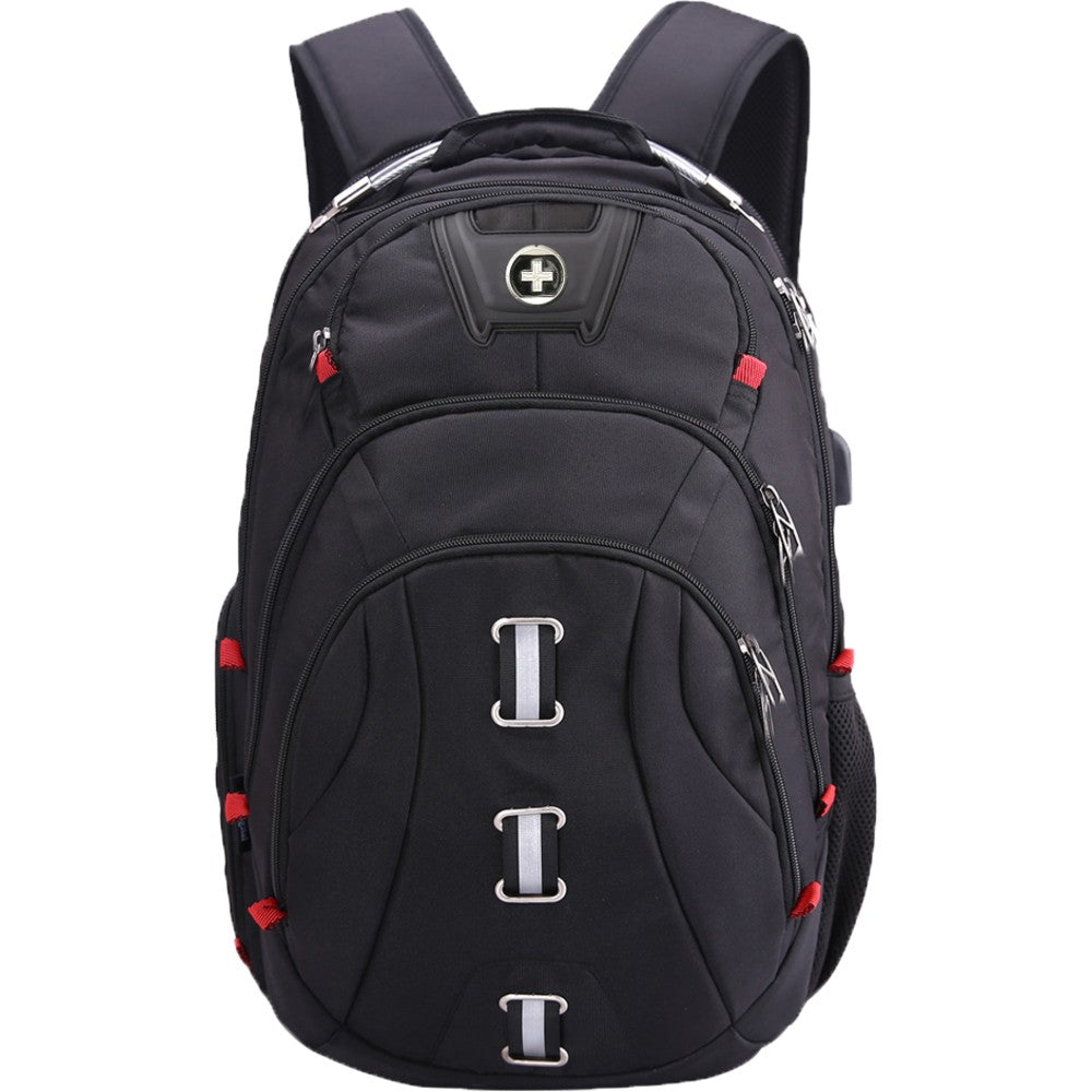 SwissDigital Pixel Business Backpack With 16.1in Laptop Pocket, Black
