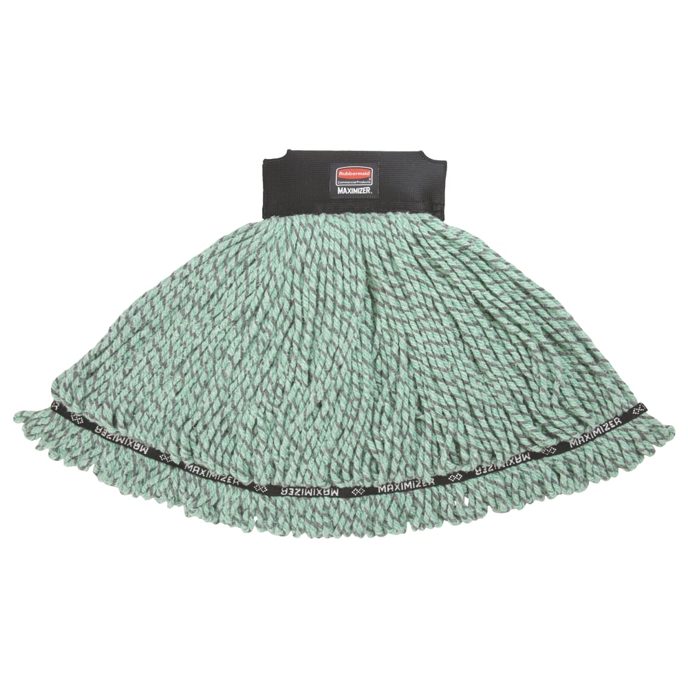 Rubbermaid Maximizer Microfiber Blend Mop Head, Medium, Green