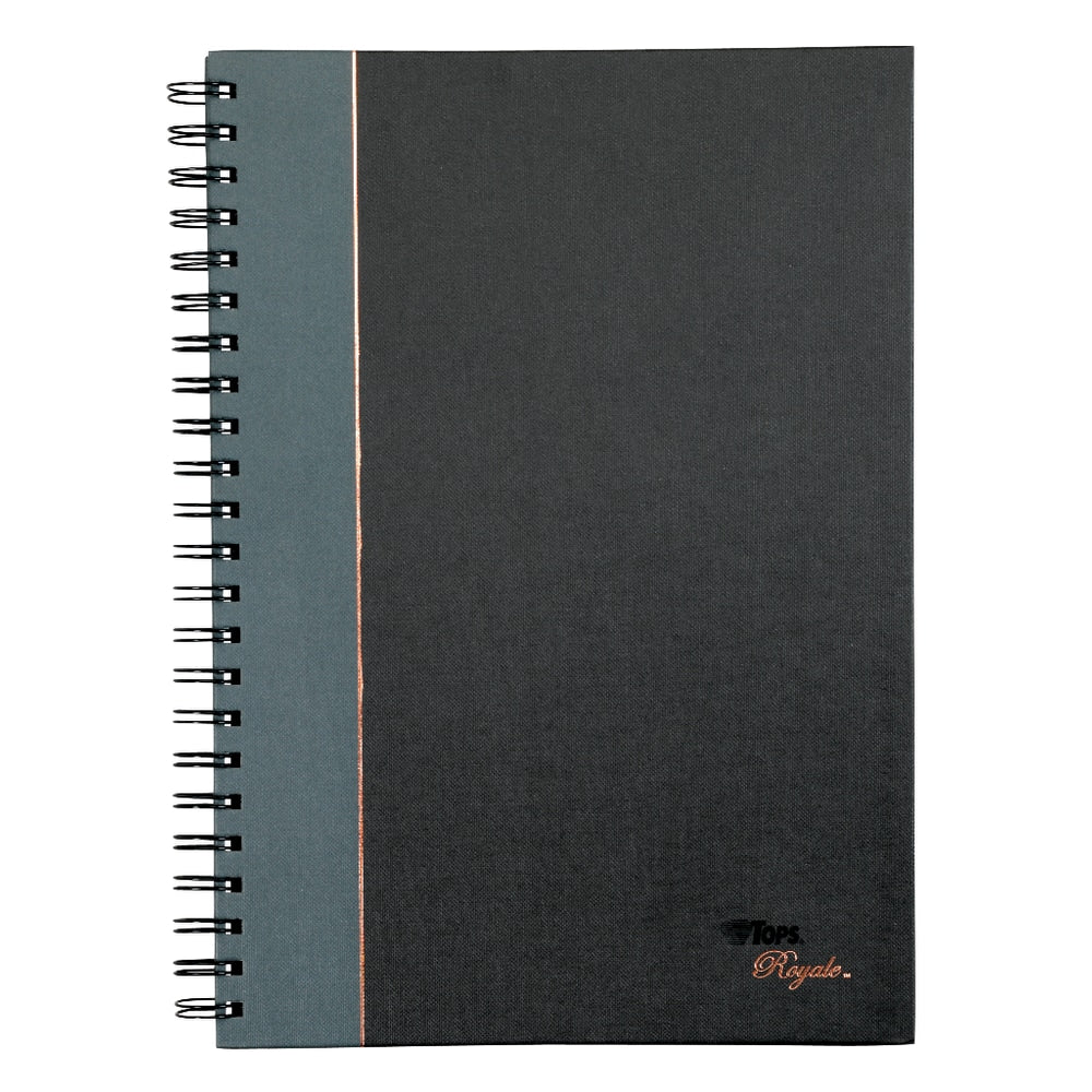 TOPS Royale Wirebound Notebook, 8 1/4in x 11 3/4in, Legal Ruled, 96 Sheets, Gray/Black