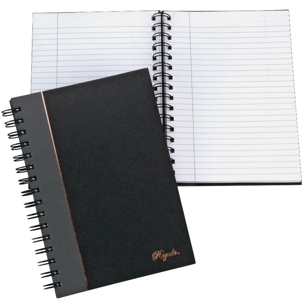 TOPS Royale Wirebound Notebook, 5 7/8in x 8 1/4in, Legal Ruled, 96 Sheets, Gray/Black