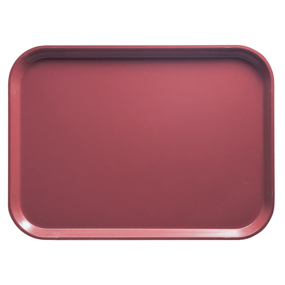 Cambro Camtray Rectangular Serving Trays, 15in x 20-1/4in, Raspberry Cream, Pack Of 12 Trays