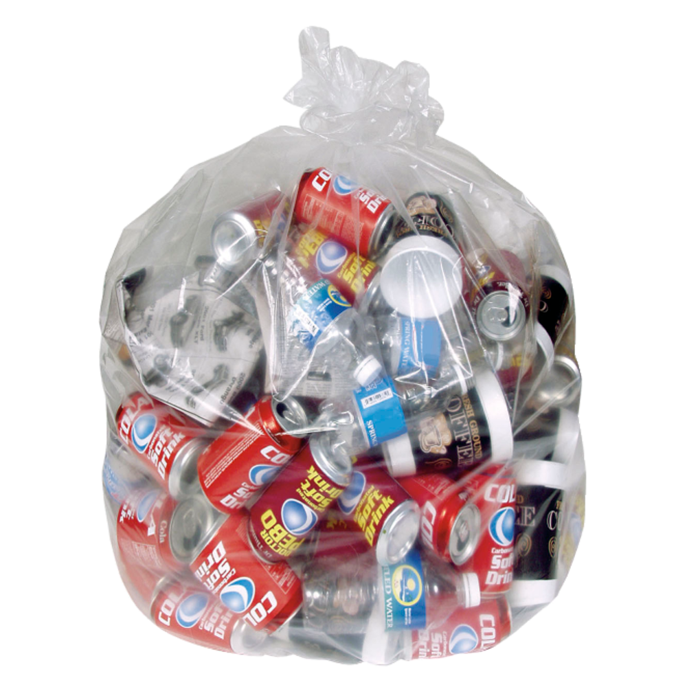 Pitt Plastics Linear Low-Density Can Liners, 0.7-mil, 24in x 32in, Clear, Case Of 250