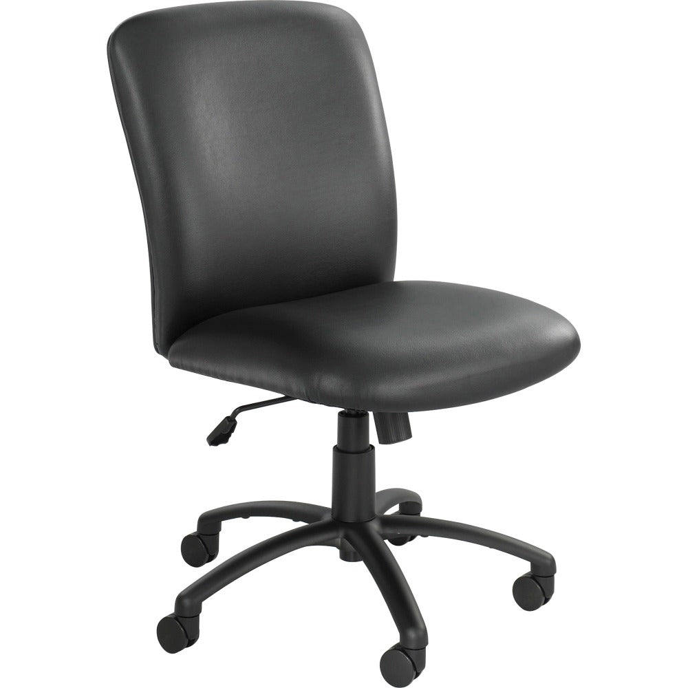 Safco Uber Big & Tall 24-Hour Ergonomic High-Back Chair, Black Frame, Black Vinyl, Option Arms Sold Separately