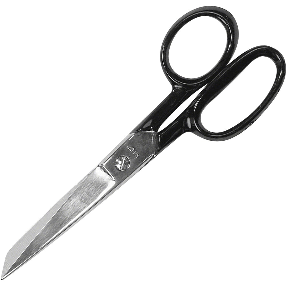 Westcott Hot Forged Shear - 3.12in Cutting Length - 7in Overall Length - Straight-left - Carbon Steel - Pointed Tip - Black - 1 Each