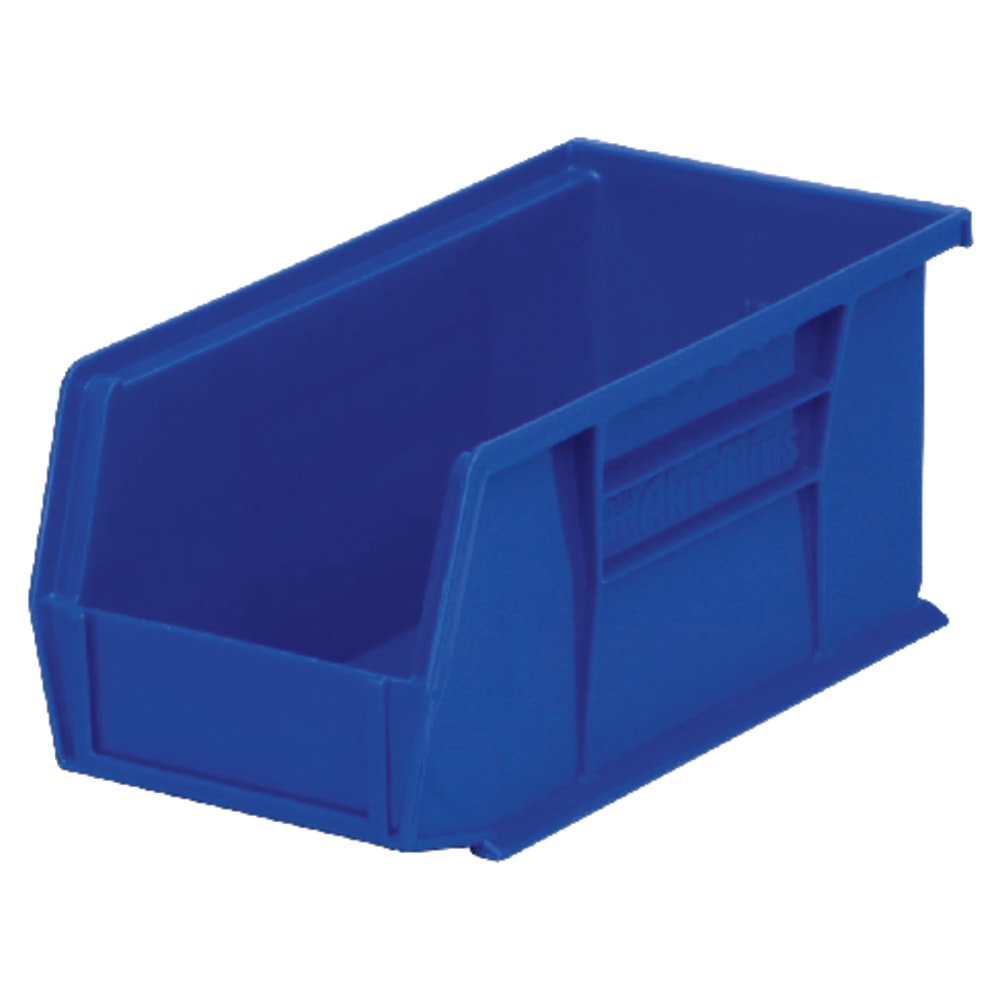 Akro-Mils AkroBin Storage Bin, Small Size, 5in x 5 1/2in x 10 7/8in, Blue
