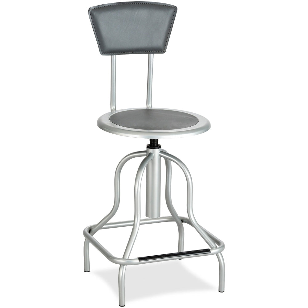 Safco Diesel Bonded Leather High-Back Stool