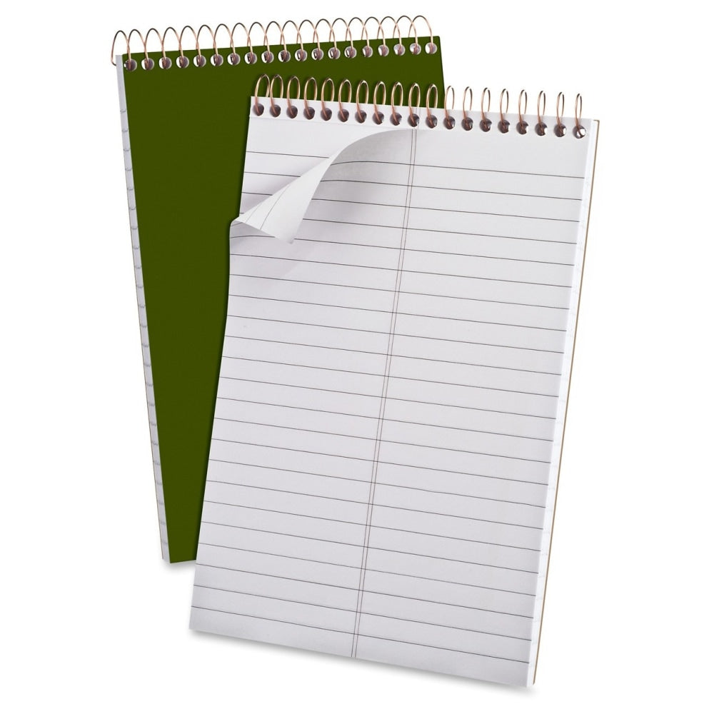 Ampad Gold Fibre Steno Books, 6in x 9in, Gregg Ruled, Designer Green/Gold Cover, 100-Sheets
