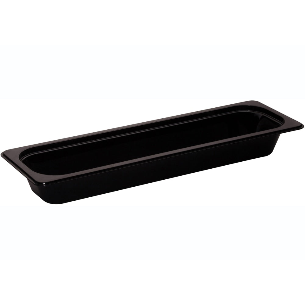 Cambro H-Pan High-Heat GN 1/2 Long Food Pans, 2-1/2inH x 6-3/8inW x 20-7/8inD, Black, Pack Of 6 Pans