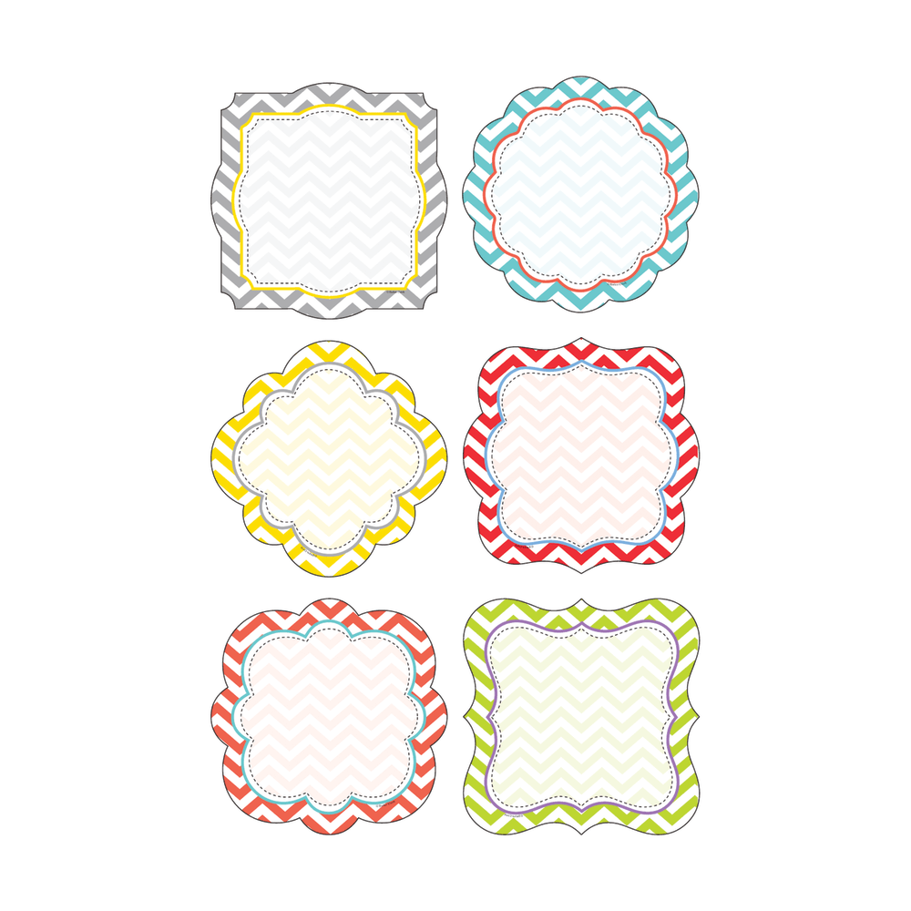 Barker Creek Accents, Double-Sided, Chevron Beautiful, Pack Of 36