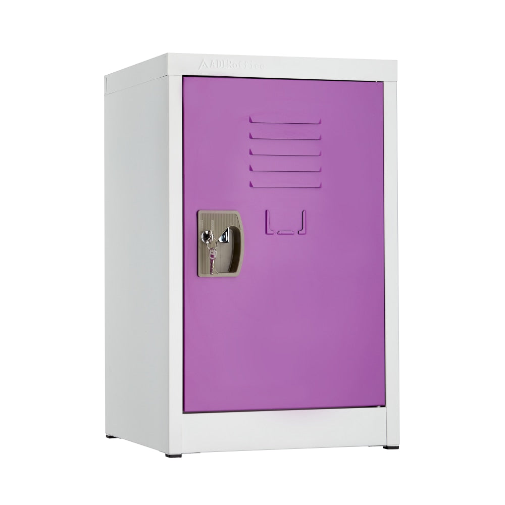 Alpine AdirOffice 1-Tier Steel Locker, 24inH x 15inW x 15inD, Purple