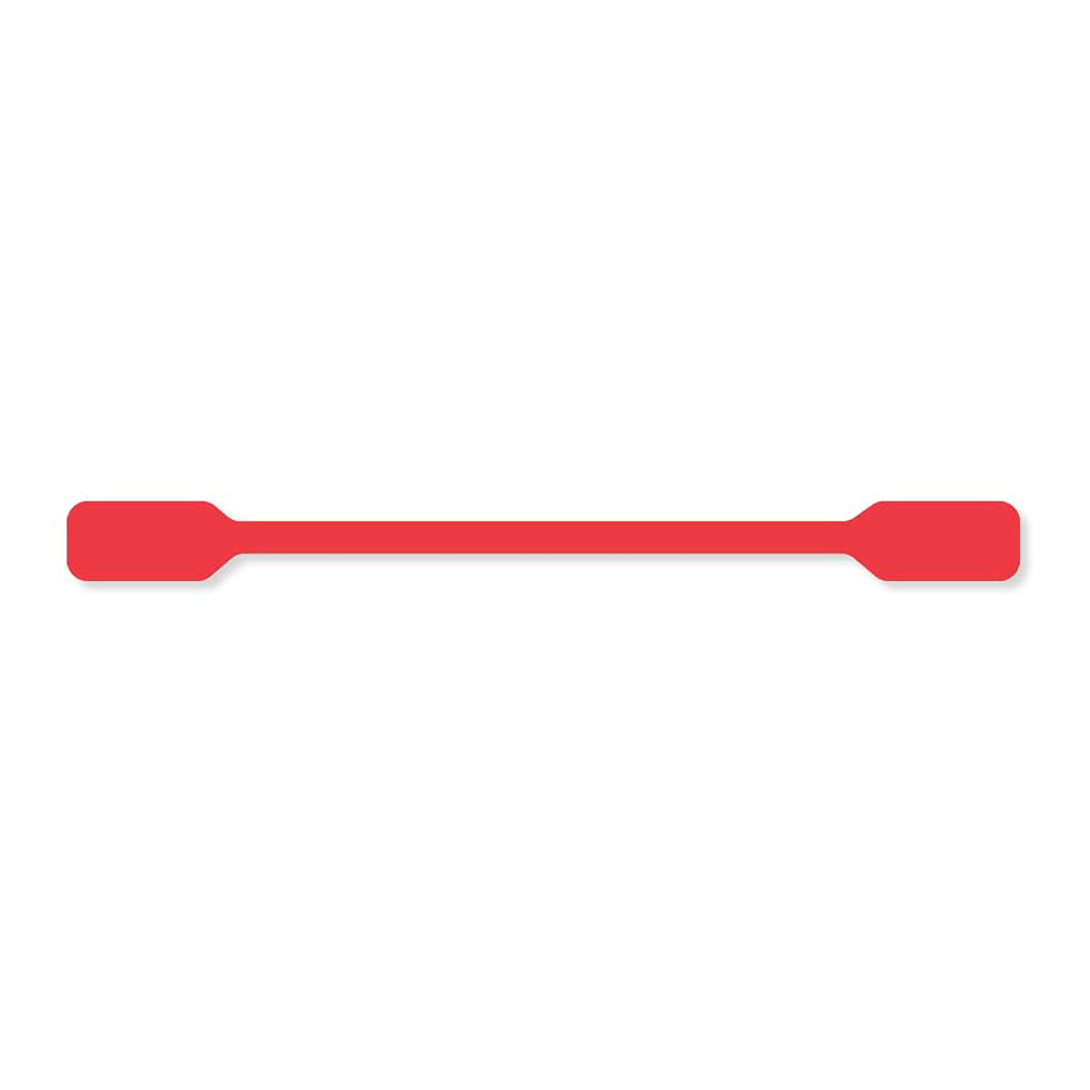 Hoffman Tamper-Evident Labels, 7690-01-290-5172, Rectangle, 1/2in x 6in, Red