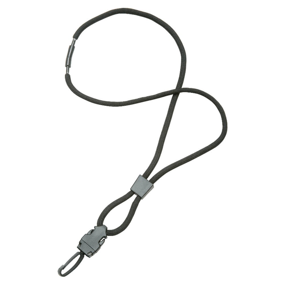 SKILCRAFT Premium Lanyard With Swivel Hook, 36in, Black, Pack Of 12 (AbilityOne 8455-01-613-0192)