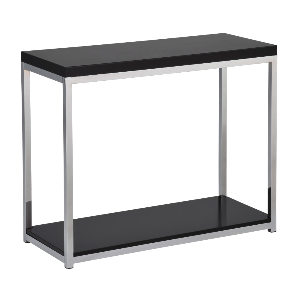 Ave Six Wall Street Table, Foyer, Rectangular, Black/Chrome