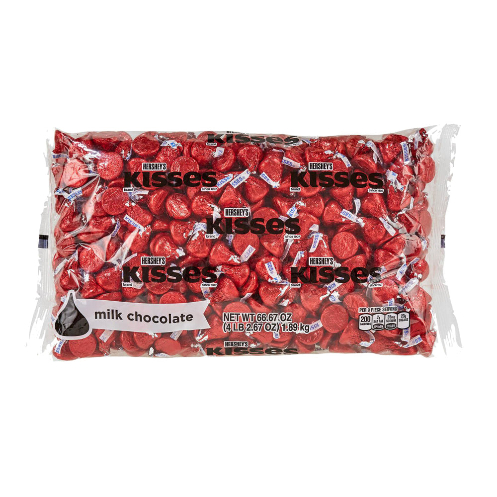 Hersheys Kisses Milk Chocolates, 66 Oz Bag, Red