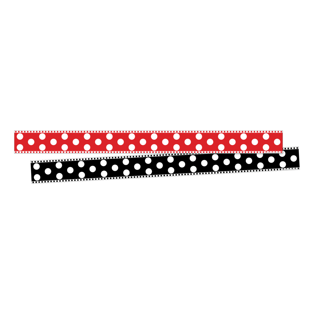 Barker Creek Double-Sided Border Strips, 3in x 35in, Dots, Set Of 24