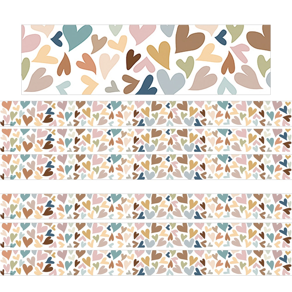 Teacher Created Resources Border Trim, Everyone Is Welcome Hearts, 35', Set Of 6 Packs