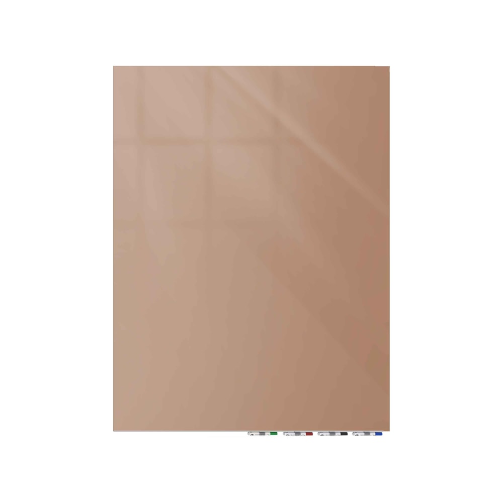 Ghent Aria Low-Profile Magnetic Glass Whiteboard, 72in x 36in, Terra
