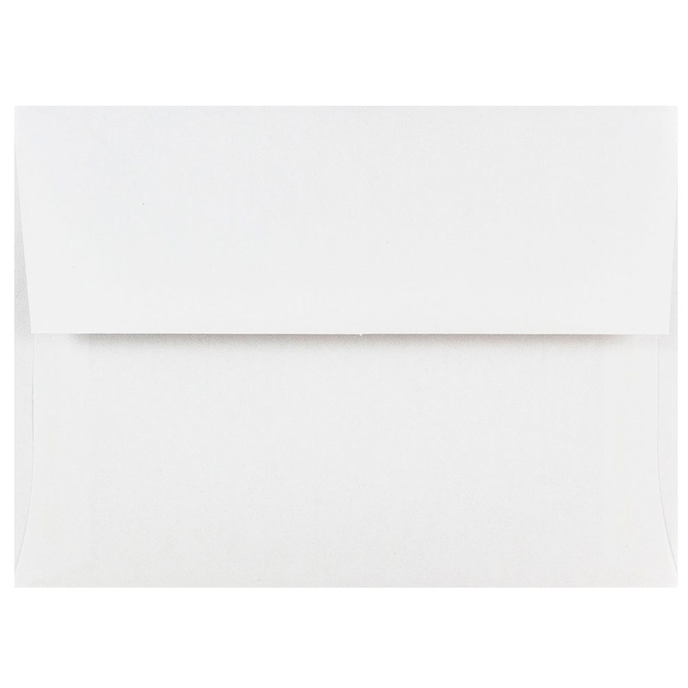 JAM Paper Booklet Invitation Envelopes, A6, Gummed Seal, White, Pack Of 100 Envelopes