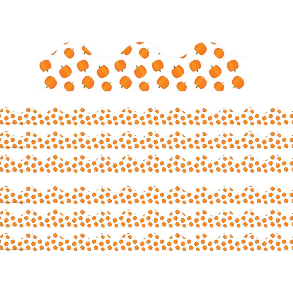 Eureka School Deco Trim, A Teachable Town Pumpkins, 37' Per Pack, Set Of 6 Packs
