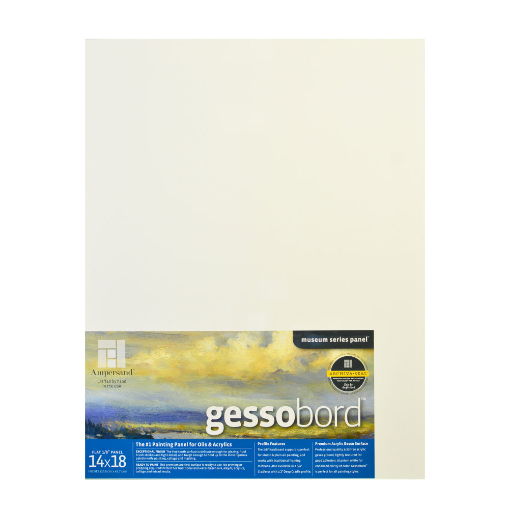 Ampersand Gessobord, 14in x 18in, 1/8in, White, Pack Of 2