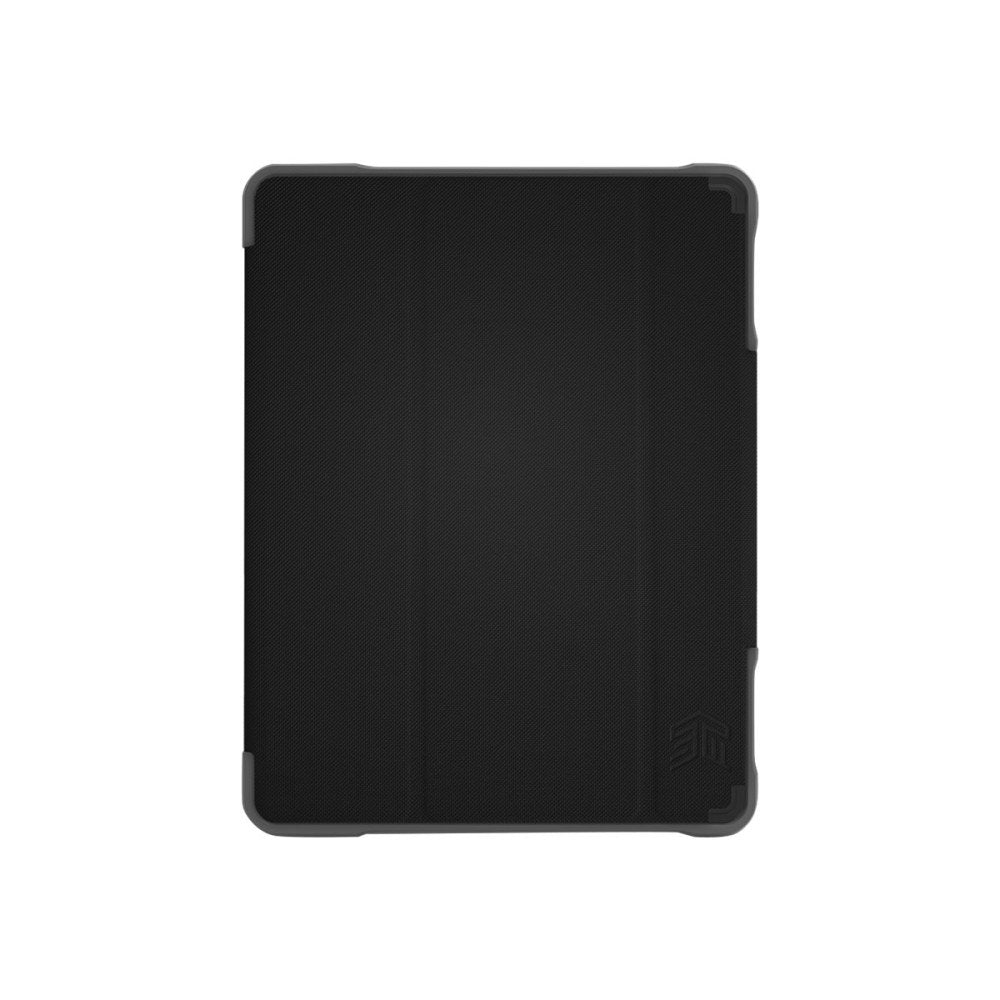STM dux Plus Duo - Flip cover for tablet - polycarbonate, thermoplastic polyurethane (TPU) - black - for Apple 10.2-inch iPad (7th generation)