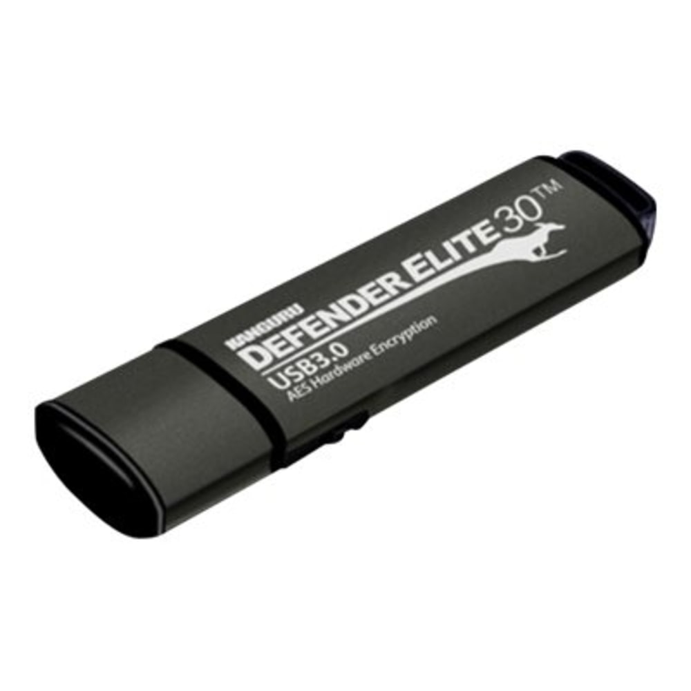 Kanguru Defender Elite30 Hardware Encrypted Secure SuperSpeed USB 3.0 Flash Drive, 8GB