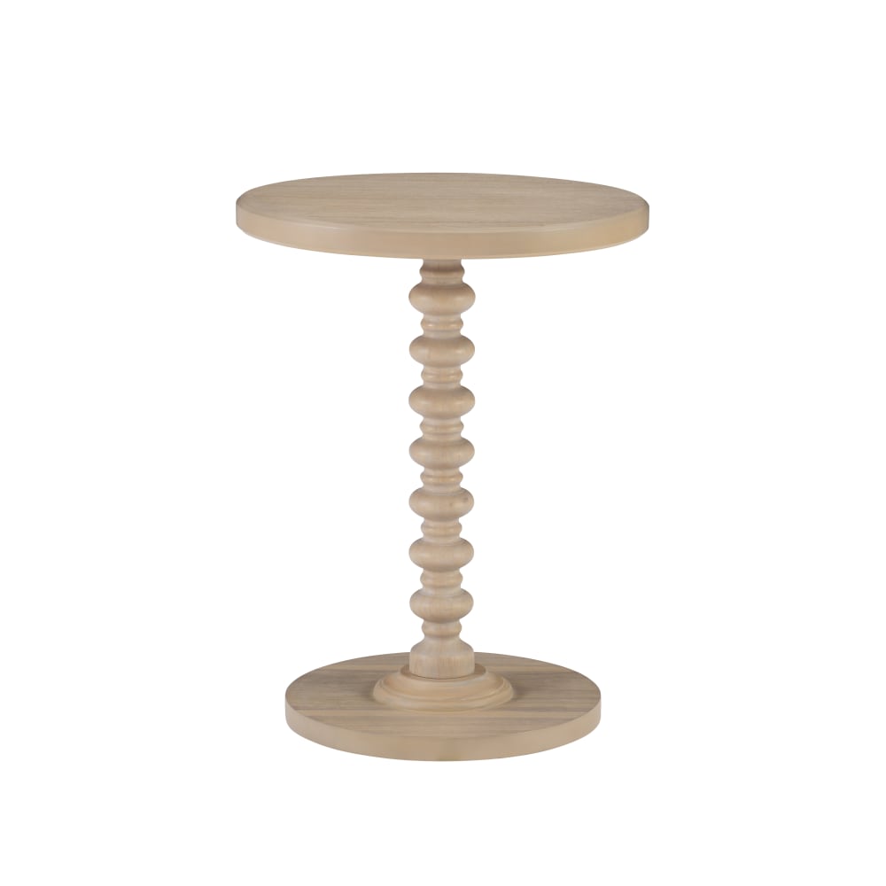 Powell Jarsky Round Spindle Side Table, 22-1/4inH x 17inW x 17inD, Natural