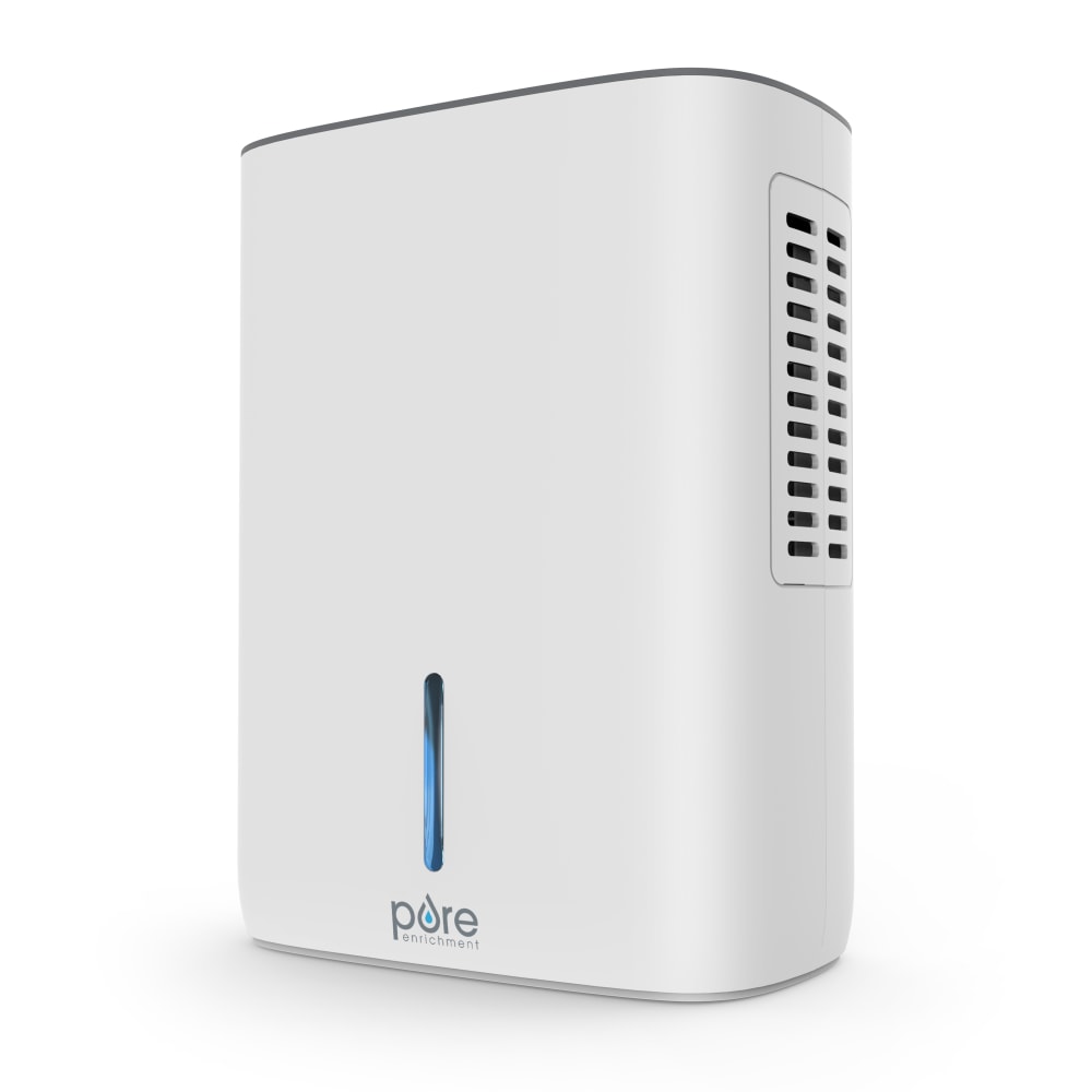 Pure Enrichment PureDry Deluxe Dehumidifier, Mid-Sized 1.5 L Water Tank, 12inH x 5-1/2inW x 9-1/8inD