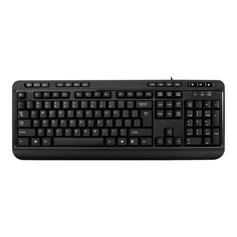 Adesso AKB-132HB Multimedia Desktop Keyboard With 3-Port USB Hub
