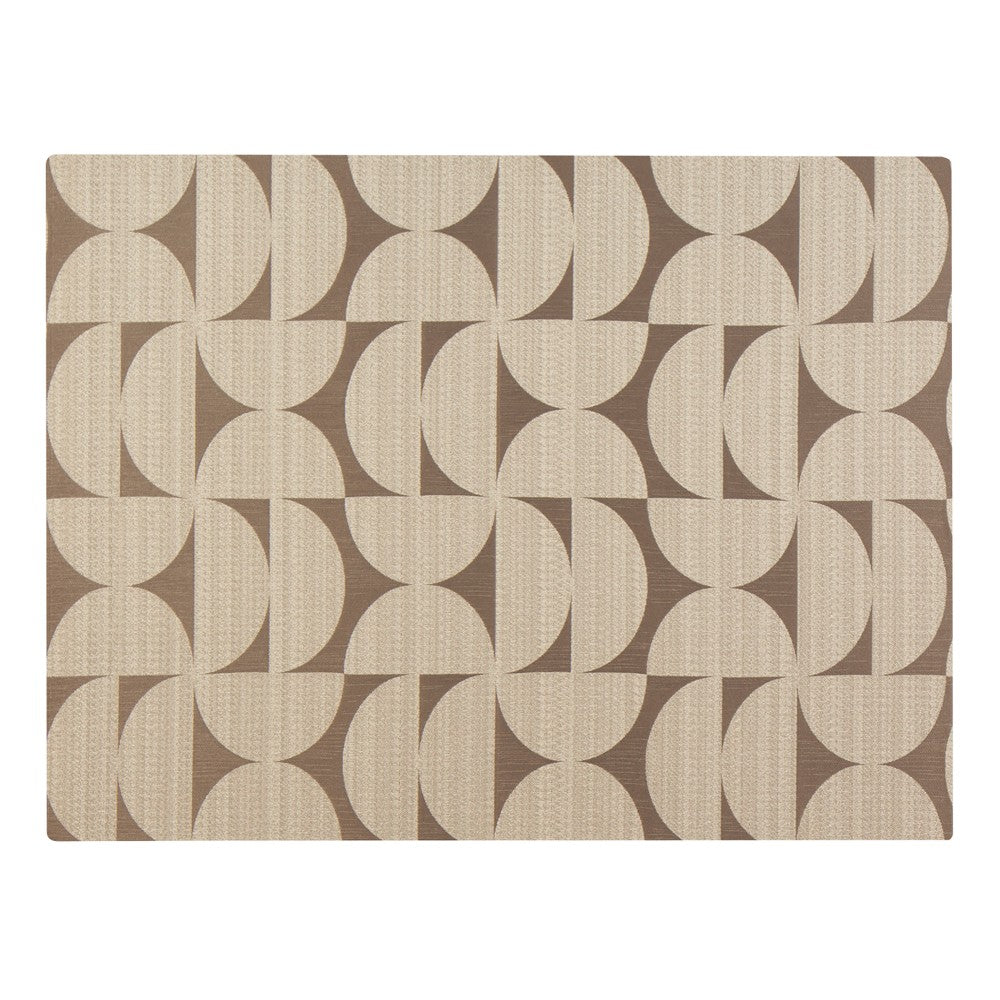 Realspace Designer Chair Mat, 36in x 48in, Beige & Brown Semi-Circles