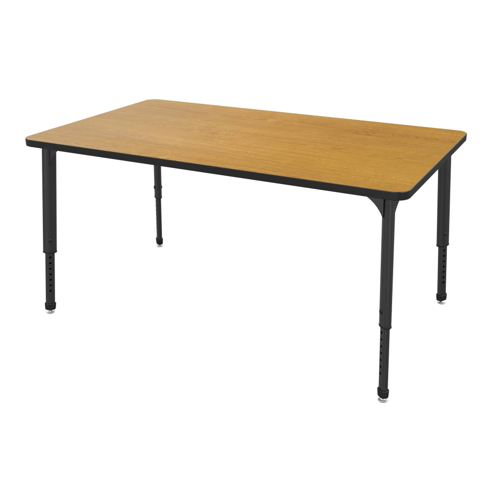 Marco Group Apex Series 60inW Adjustable Height Rectangular Table, Solar Oak/Black