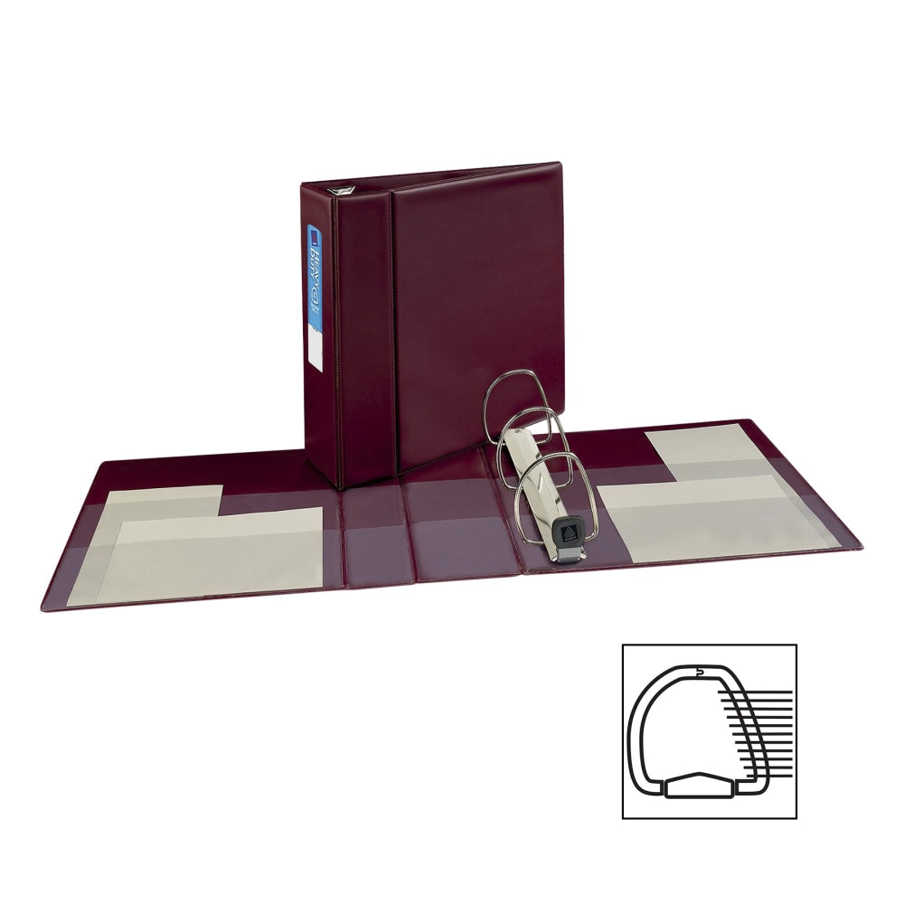 Avery Heavy-Duty 3-Ring Binder With Locking One-Touch EZD Rings, 4in D-Rings, 45% Recycled, Maroon
