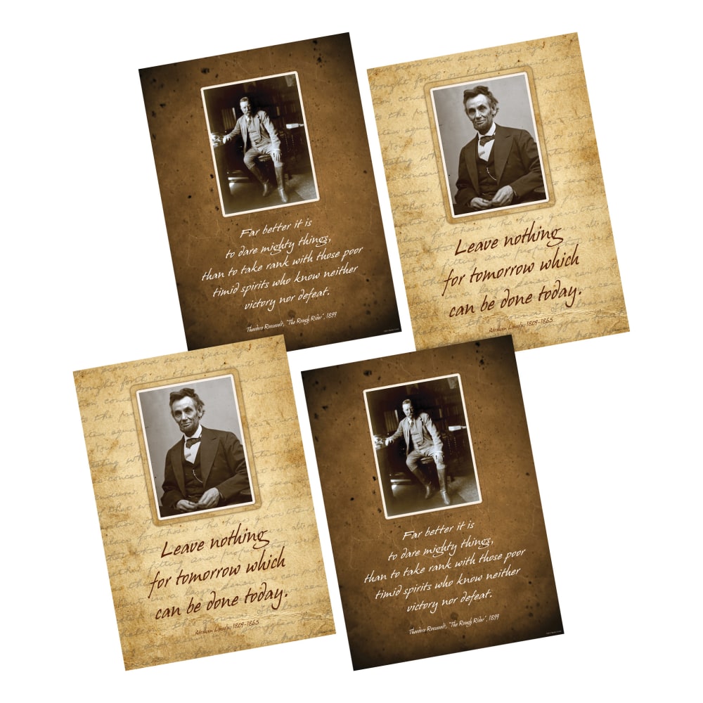 Barker Creek Poster Pack, 19in x 13 1/4in, Presidential, Set Of 2